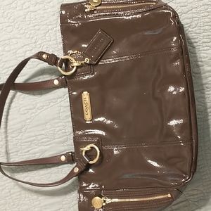 Coach Gallery Mahogany Patent Leather